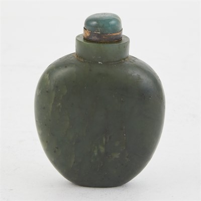 Lot 418 - Chinese Spinach Jade Snuff Bottle 19th Century...