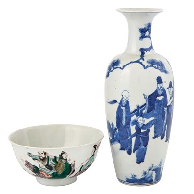 Lot 362 - Chinese Famille Verte Enameled Porcelain Bowl...