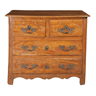 Lot 370 - Provincial Louis XV Walnut Commode 18th/19th...