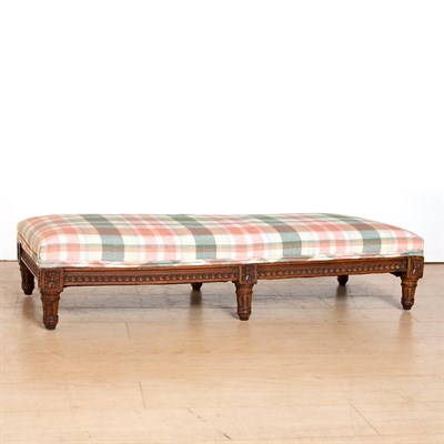 Lot 154 - Louis XVI Style Walnut Footstool Height 7...