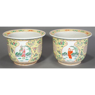 Lot 283 - Pair of Chinese Famille Rose Porcelain...