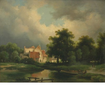 Lot 101 - French School 19th Century Landscape with a...