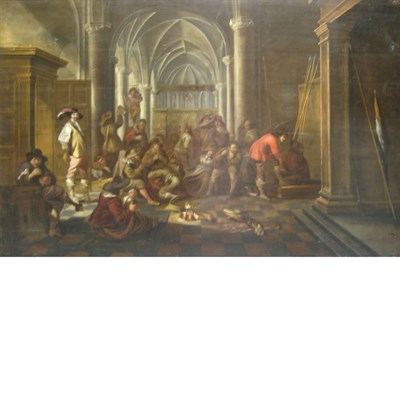 Lot 25 - Dutch School 17th Century Guardroom Scene Oil...
