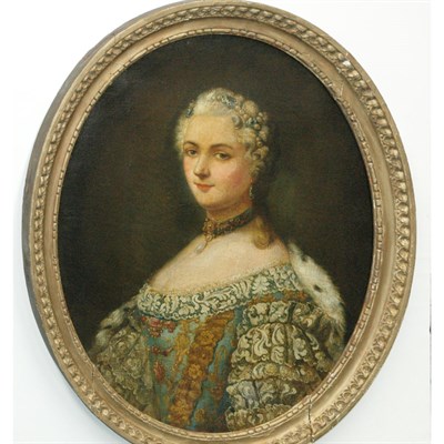 Lot 115 - Continental School 18th Century Portrait of...