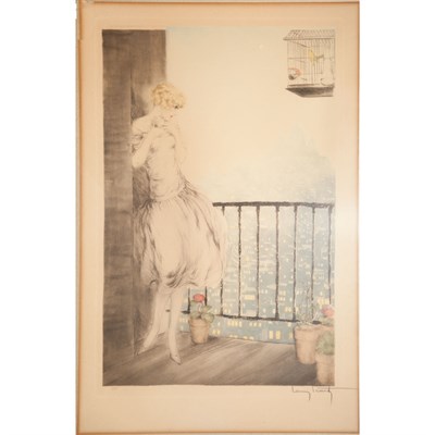 Lot 100A - Louis Icart GUST OF WIND; TEMPTATION; LOUISE...