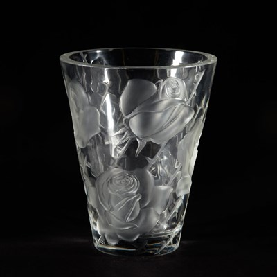 Lot 448 - Lalique Molded Glass Isphan Vase Modern Of...