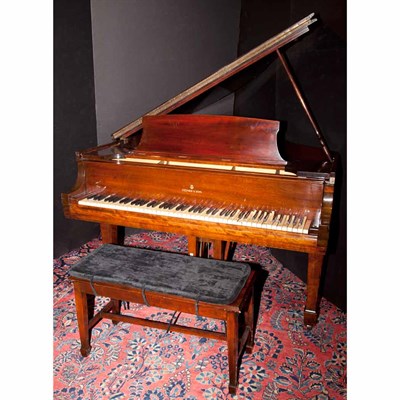 Lot 165 - Steinway & Sons Mahogany Baby Grand Piano...