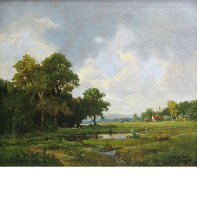 Lot 14 - Jerome Thompson American, 1814-1886 Pastoral...