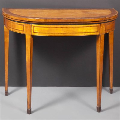 Lot 416 - George III Rosewood Banded Satinwood Fold-Over...