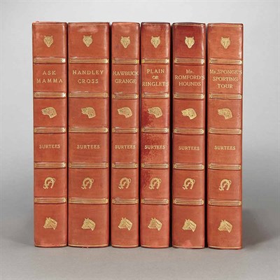 Lot 338 - [FINE BINDINGS] SURTEES, ROBERT. Group of six...