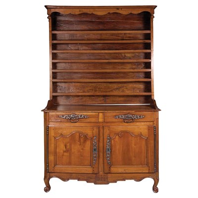 Lot 290 - Provincial Louis XV Cherry Buffet a Deux Corps...