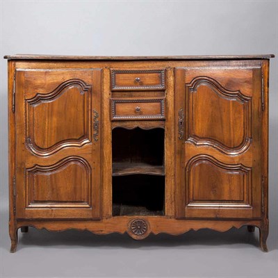 Lot 238 - Provincial Louis XV Oak and Fruitwood Side...