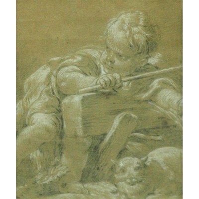 Lot 91 - Attributed to Francois Boucher A Boy with a...