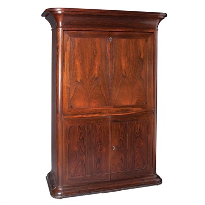 Lot 152 - American Rosewood Drop-Front Secretary Last...