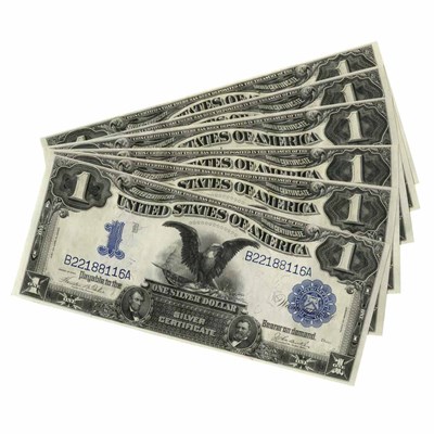 Lot 137 - United States Bank Notes, Six $1 1899 Silver Certificates, Fr. 232