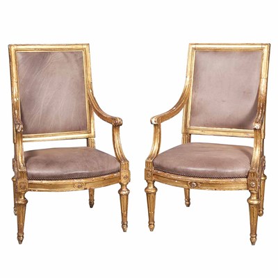 Lot 544 - Pair of Italian Neoclassical Gilt-Wood...
