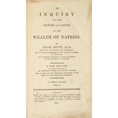 Lot 187 - SMITH, ADAM An Inquiry into the Nature and...