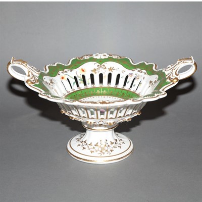 Lot 530 - English Porcelain Fruit Basket 19th Century...