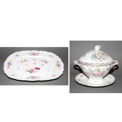 Lot 247 - Dresden Porcelain Covered Tureen on Stand...