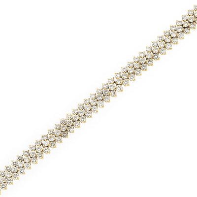 Lot 395 - Gold and Diamond Bracelet