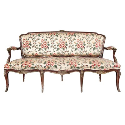 Lot 431 - Louis XV Style Bronze Mounted Rosewood Settee...
