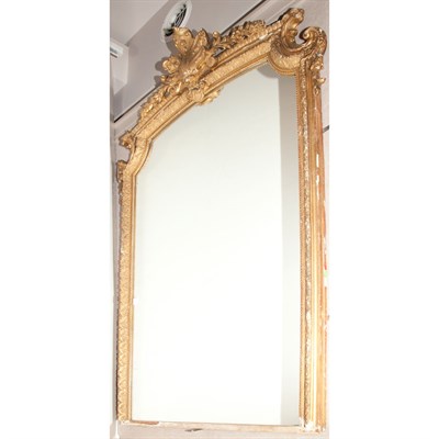 Lot 268 - Louis XVI Style Giltwood Mirror Height 6 feet...