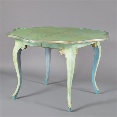 Lot 319 - Italian Rococo Style Green Painted Dining...