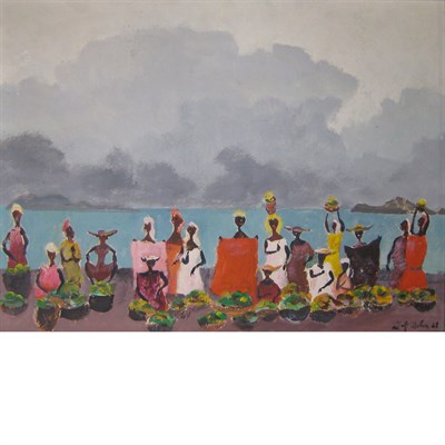 Lot 21 - Adolf Dehn American, 1895-1968 Haitian Market...
