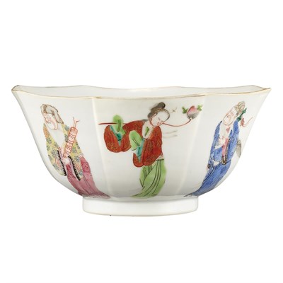 Lot 330 - Chinese Famille Rose Porcelain Figural Bowl...