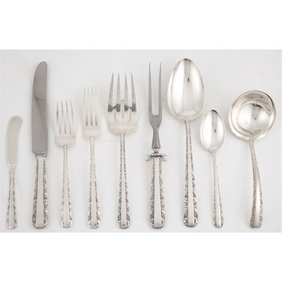 Lot 509 - Tole Sterling Silver Flatware Service...