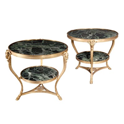 Lot 192 - Pair of Louis XVI Style Gilt-Bronze and Marble...