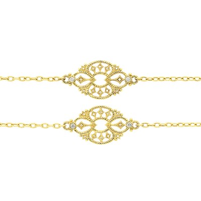 Lot 829 - Long Gold and Diamond Chain Necklace, Judith Ripka