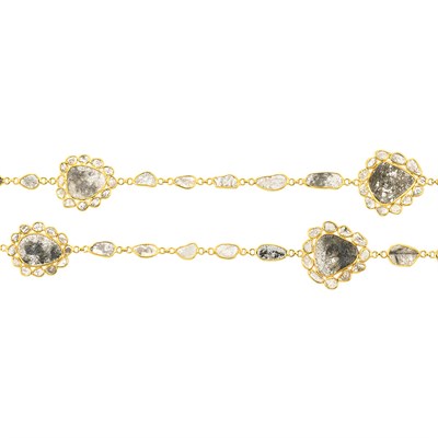 Lot 748 - Gold and Diamond Chain Necklace