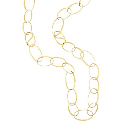 Lot 835 - Long Gold Chain Necklace, Pomellato