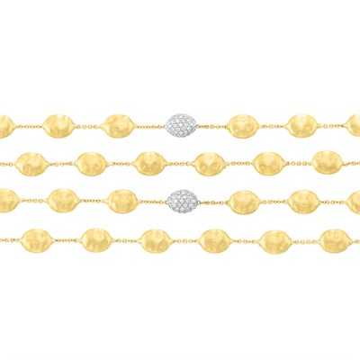 Lot 293 - Long Gold and Diamond Chain Necklace, Marco Bicego