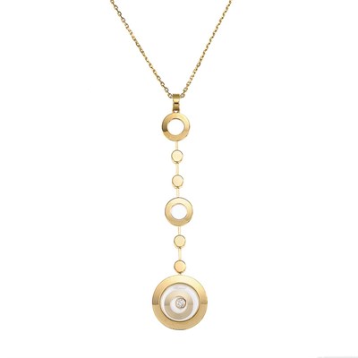 Lot 607 - Gold and Diamond 'Happy Sport' Pendant-Necklace, Chopard