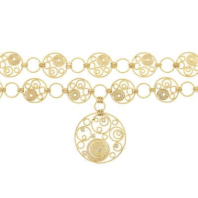 Lot 328 - Gold and Diamond Pendant-Necklace, Roberto Coin