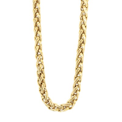 Lot 732 - Braided Gold Chain Necklace