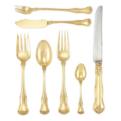 Lot 276 - Tiffany & Co. Silver Gilt Flatware Service In...