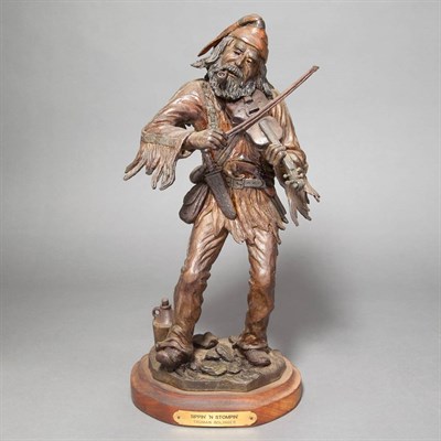 Lot 318 - Bronze Figure of a Bearded Fiddler Circa 1975...