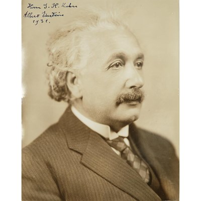 Lot 96 - [EINSTEIN, ALBERT] Photograph of Albert...