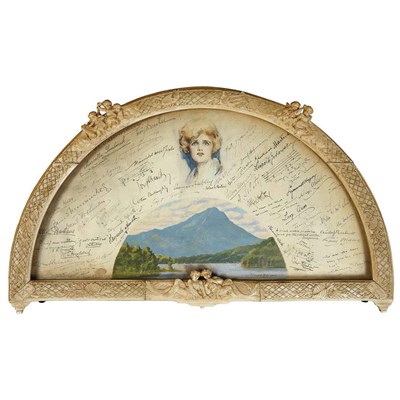 Lot 109 - [MUSIC] Carved Ivory Fan-Form Frame, circa...