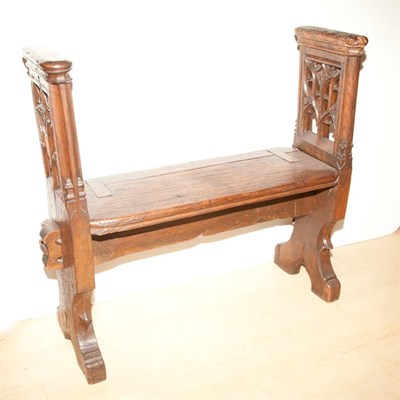 Lot 189 - Baroque Style Oak Bench Length 34 inches.