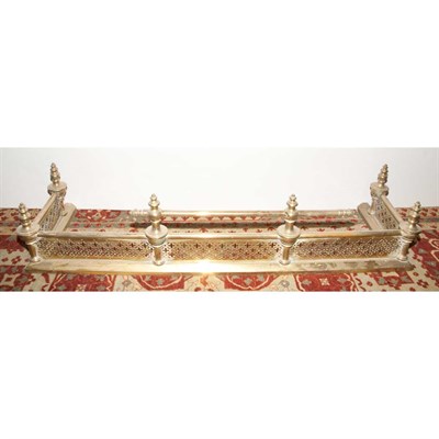 Lot 534 - Georgian Style Brass Fire Fender Height 11...