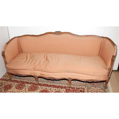 Lot 538 - Louis XV Style Walnut Settee Length 7 feet.