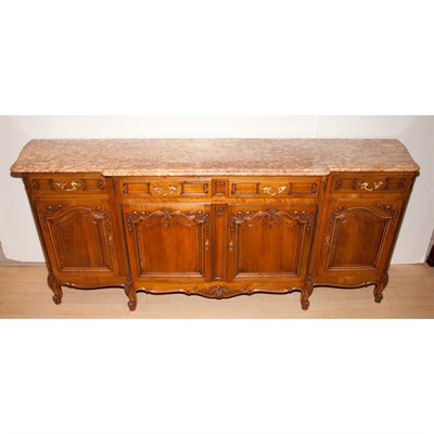 Lot 508 - Louis XV Style Marble Top Credenza Height 42...