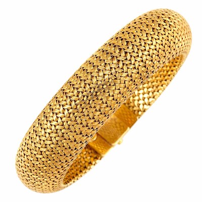 Lot 16 - Woven Gold Bangle Bracelet