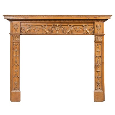 Lot 384 - George III Pine Fire Surround 18th/19th...
