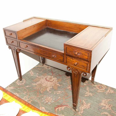 Lot 474 - Art Deco Style Rosewood Desk Height 33 inches,...
