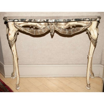 Lot 566 - Neoclassical Style Ivory and Gray Painted...